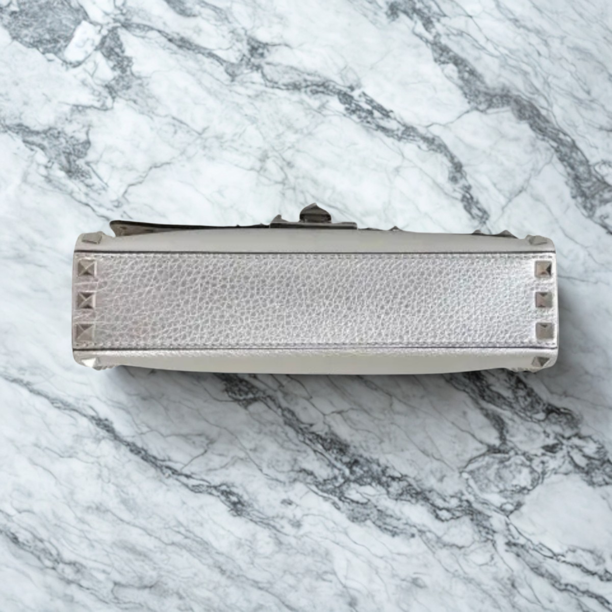 VALENTINO ROCKSTUD SILVER BAG & PUMPS SET